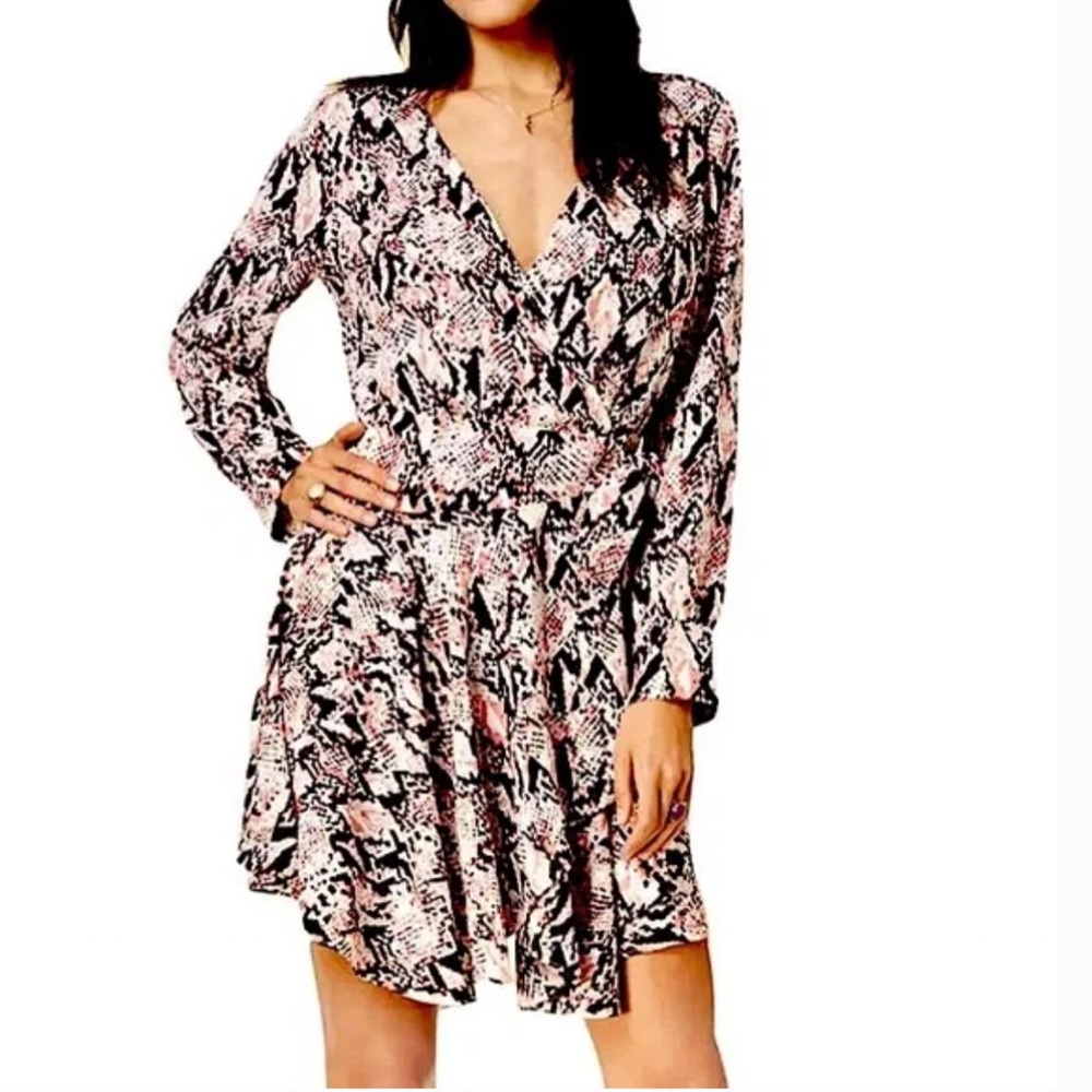 Bar III Reptilian Snake Wrap Dress